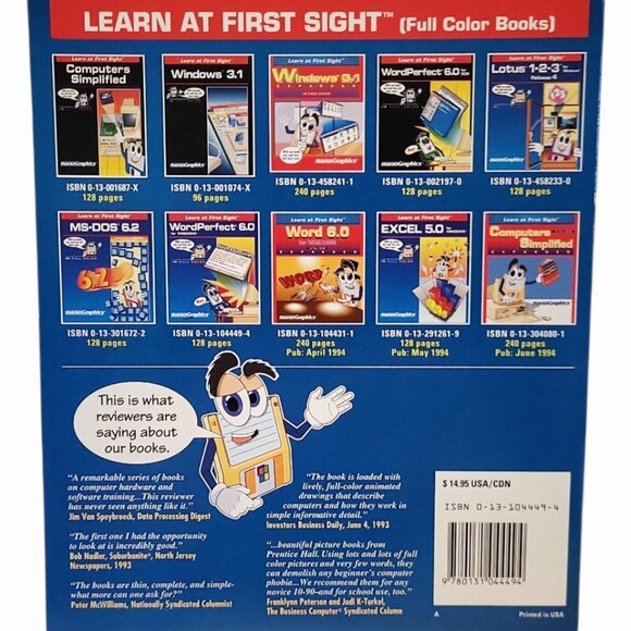 WordPerfect for Windows 6.0 Learn At First Sight maranGraphics 1993 color 124p - Picture 2 of 9